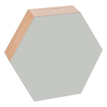 Anslagstavlor, Anslagstavla hexagon, 26 cm, ljusgrå, Grå