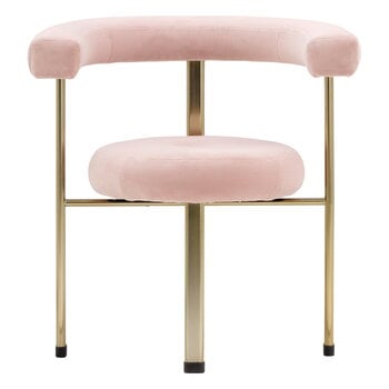 Lepo Product Polar L1001 Stuhl, Messing lackiert - Rosa Samt Reborn 1