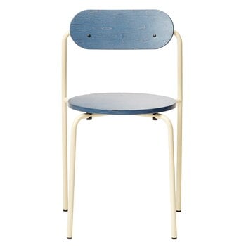 Sedie da pranzo, Sedia Moderno, giallo chiaro - blu cobalto, Giallo