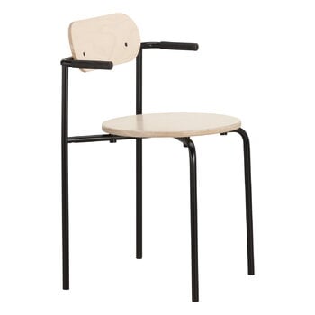Lepo Product Moderno chair with armrest, black - birch