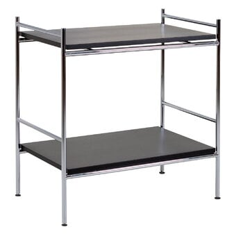 Labofa Heritage bar trolley 95.2 with gliders, chrome - black oak, product image