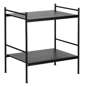 Side & end tables, Heritage bar trolley 95.2 with gliders, black - black oak, Black