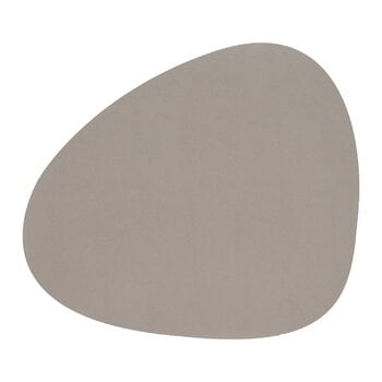 Lind DNA Curve table mat, 37 x 44 cm, ash grey Serene leather