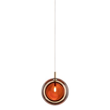 Pendant lamps, Lens Single pendant, amber - gold, Brown