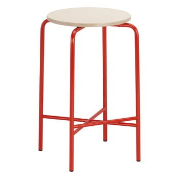 Lepo Product Moderno bar stool, low, red - birch