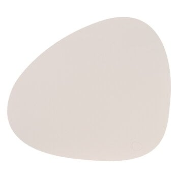 Sets de table et chemins de table, Set de table Curve, 37 x 44 cm, cuir Nupo soft nude, Beige