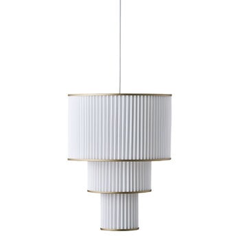 Lampade a sospensione, Lampada a sospensione Plivello 112, bianco - oro, Bianco