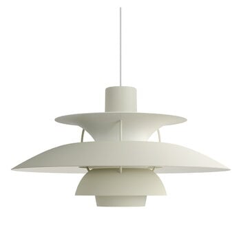 Pendant lamps, PH 5 Mini Monochrome pendant, pale pewter, Gray