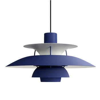 Pendant lamps, PH 5 Monochrome pendant, dusty indigo, White