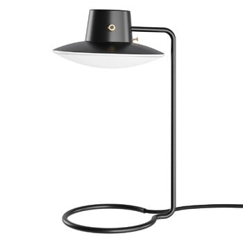 Lampade da scrivania, Lampada da tavolo AJ Oxford, 410 mm, nero, vetro opale, Nero