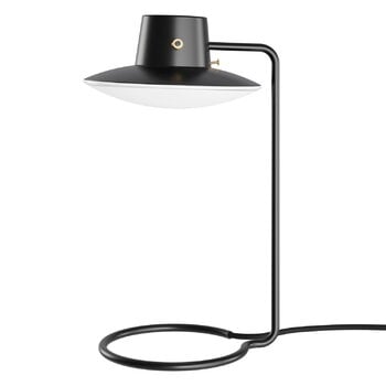 Schreibtischlampen, AJ Oxford Tischleuchte, 410 mm, Schwarz - Opalglas, Schwarz