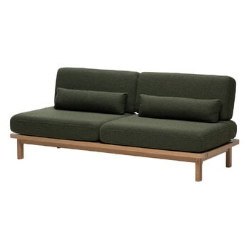 Lundia Hetki sofa bed, oak base - green Muru 482