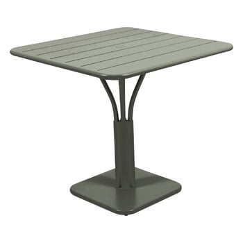 Fermob Luxembourg table, 80 x 80 cm, with pedestal, rosemary