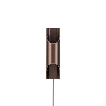 Wall lamps, Pan wall lamp, 95 mm, bronzed aluminium, Brown