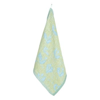 Serviettes de table, Serviette Kesäkukka, 46 x 46 cm, vert citron - bleu clair, Vert