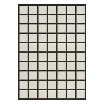 LAYERED Avenue Checked rug, black - white