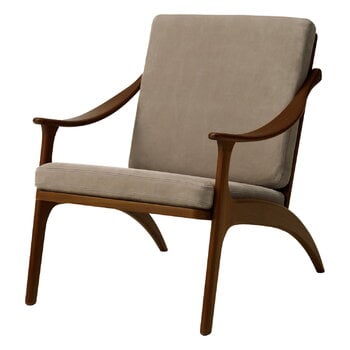 Warm Nordic Poltrona Lean Back, noce oliato - pelle nabuk seppia, immagine prodotto