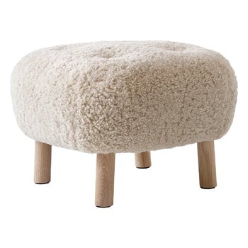 &Tradition Pouf Little Petra ATD1, pelle di pecora Moonlight - rovere