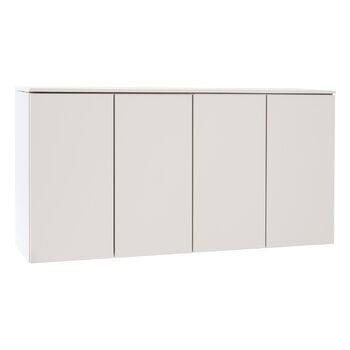 Cassettiere e credenze, Credenza Fuuga, 128 cm, pensile a muro, cashmere, Beige