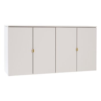 Lundia Fuuga sideboard, 128 cm, wall mounting, cashmere – brass