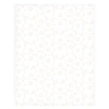 Marimekko fabrics, Pieni Unikko coated fabric, white, White