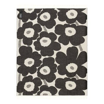 Marimekko Unikko filt, 130 x 180 cm,  vit - svart