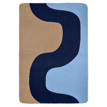Marimekko Seireeni päiväpeite, 160 x 234 cm, v.sininen - t.sininen - beige