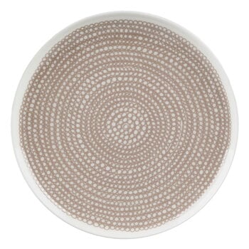Marimekko Oiva - Siirtolapuutarha plate, 25 cm, white - beige