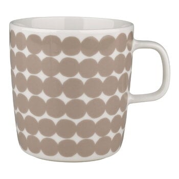 Marimekko Oiva - Räsymatto mug, 4 dl, white - beige