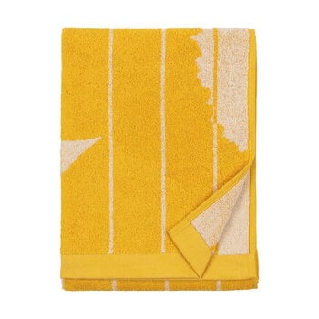 Marimekko Vesi Unikko hand towel, spring yellow - ecru