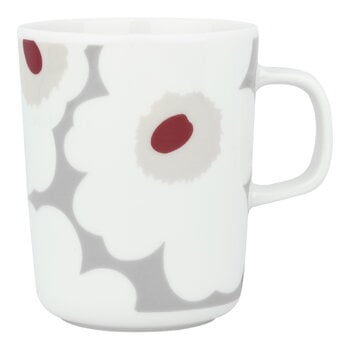 Marimekko Oiva - Unikko mug, 2,5 dl, l. grey - white - red - yellow