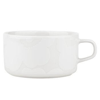 Marimekko Oiva - Unikko teekuppi, 2,5 dl, luonnonvalkoinen - valkoinen