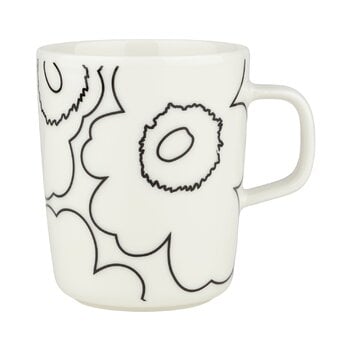 Marimekko Tazza Oiva - Piirto Unikko, 2,5 dl, bianco - nero