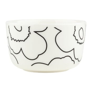 Marimekko Oiva - Piirto Unikko bowl, 2,5 dl, white - black