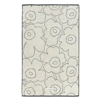 Marimekko Piirto Unikko bath towel, 100 x 160 cm, ivory - black