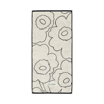 Marimekko Asciugamano Piirto Unikko, 50 x 100 cm, avorio - nero