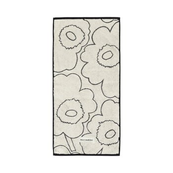 Marimekko Piirto Unikko hand towel, 50 x 100 cm, ivory - black