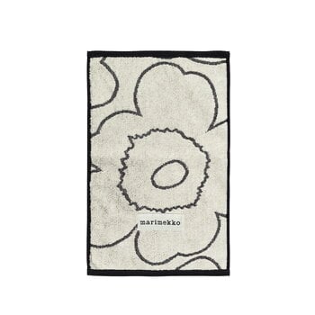 Marimekko Asciugamano ospite Piirto Unikko, 30 x 50 cm, avorio - nero