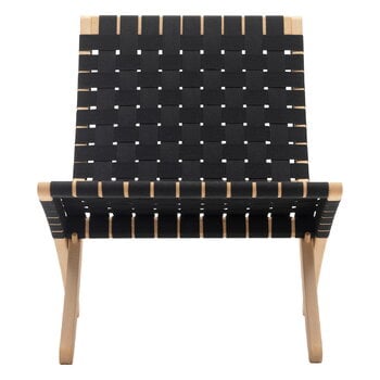 Carl Hansen & Søn MG501 Cuba lounge chair, oiled oak - black webbing