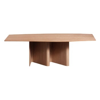 Dining tables, Nami table, barrel shape, 260 x 130 cm, flamed oak, Natural