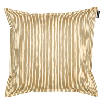 Kuddfodral, Varvunraita kuddfodral, 40 x 40 cm, bomull - guld, Guld