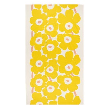 Marimekko Unikko table cloth, 140 x 250 cm, cotton - yellow - pink