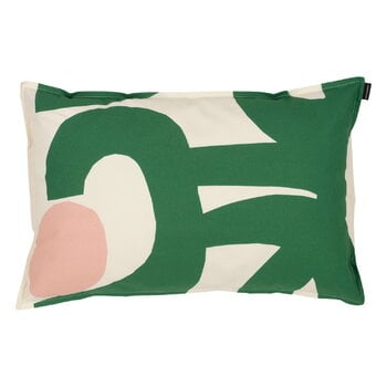 Marimekko Fodera per cuscino Pieni Seppel, 40x60 cm, bianco nat-verde-rosa
