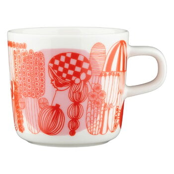 Cups & mugs, Oiva - Siirtolapuutarha cup, 2 dl, white - orange - light pink, White