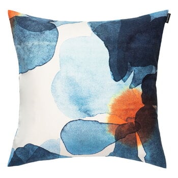 Cushion covers, Valssi cushion cover, 50 x 50 cm, white - dark blue - orange, Orange