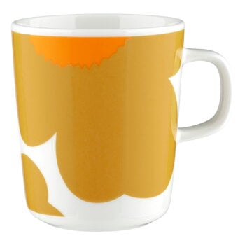 Tazze, Oiva - Iso Unikko tazza, 2,5 dl, bianco - caramello - arancione, Bianco