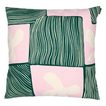 Marimekko Korkeuksissa cushion cover, 50 x 50 cm, green - pink - cotton