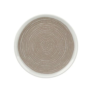 Marimekko Oiva - Siirtolapuutarha lautanen, 13,5 cm, valkoinen - beige