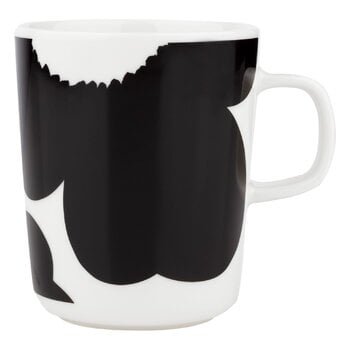 Marimekko Oiva - Iso Unikko mug, 2,5 dl, white - black