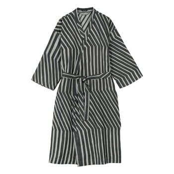 Bathrobes, Kalasääski bathrobe, off-white - charcoal, Black & white